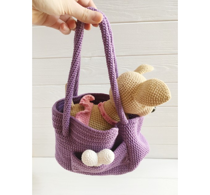 Stuffed Chihuahua dog in a bag