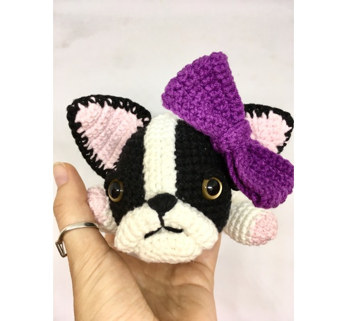 Stuffed boston terrier dog
