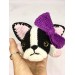 Stuffed boston terrier dog