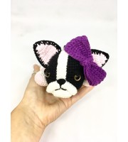 Stuffed boston terrier dog