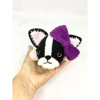 Stuffed boston terrier dog