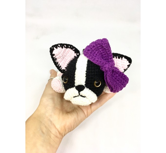 Stuffed boston terrier dog