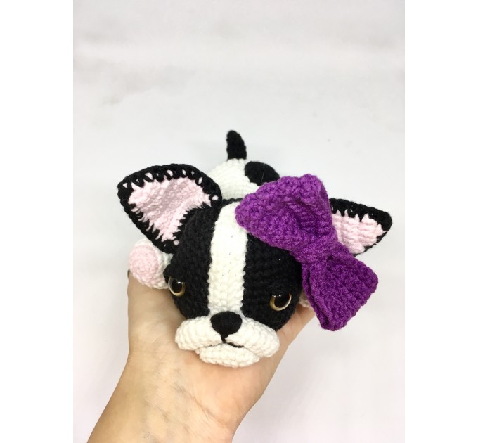 Stuffed boston terrier dog