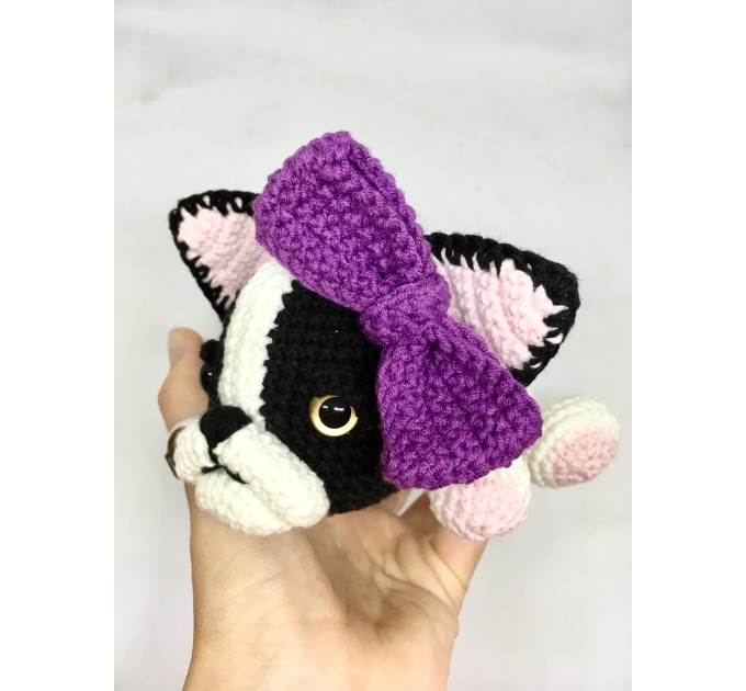 Stuffed boston terrier dog
