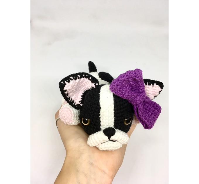 Stuffed boston terrier dog