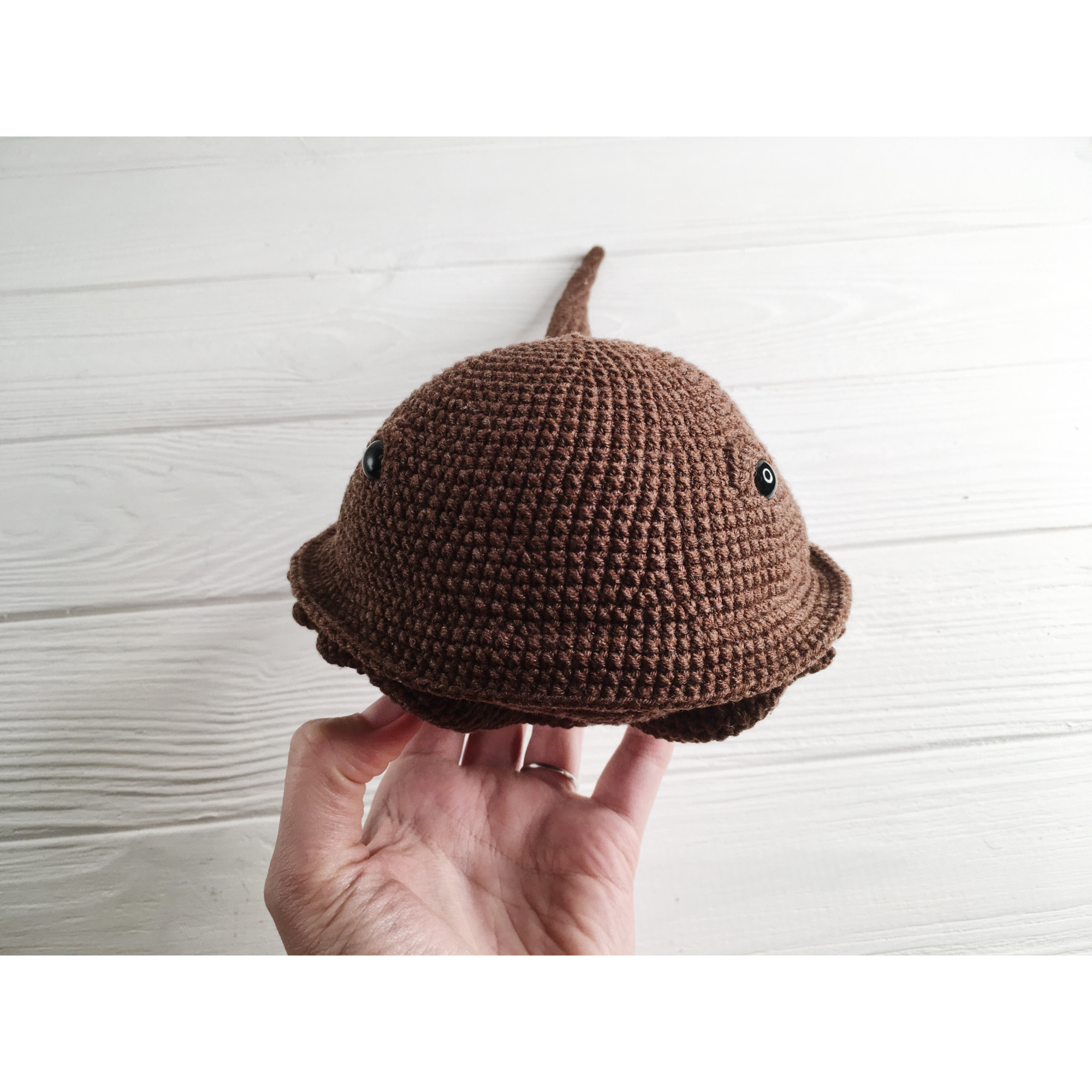 Stuffed sea creature, crochet sea animal, plush horseshoe crab