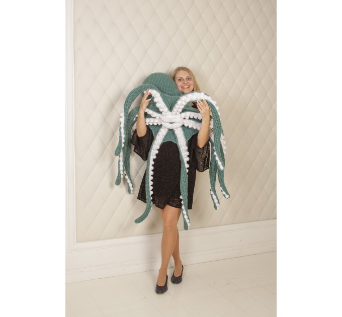 Giant stuffed octopus teal