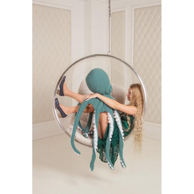 Giant octopus shaped pillow teal