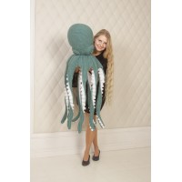 Giant stuffed octopus teal
