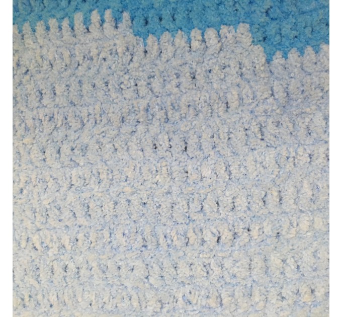 Crochet blue fish rug
