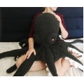 Giant octopus shaped pillow black