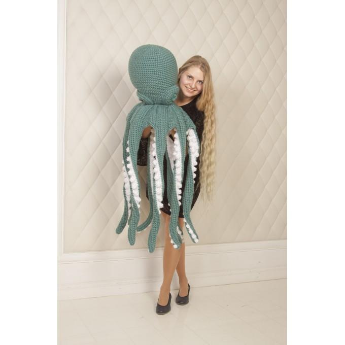 Giant octopus shaped pillow black