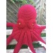 Giant octopus shaped pillow red