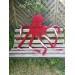 Giant octopus shaped pillow red