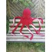 Giant octopus shaped pillow red