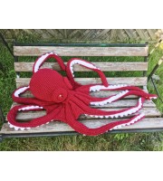Giant octopus shaped pillow red