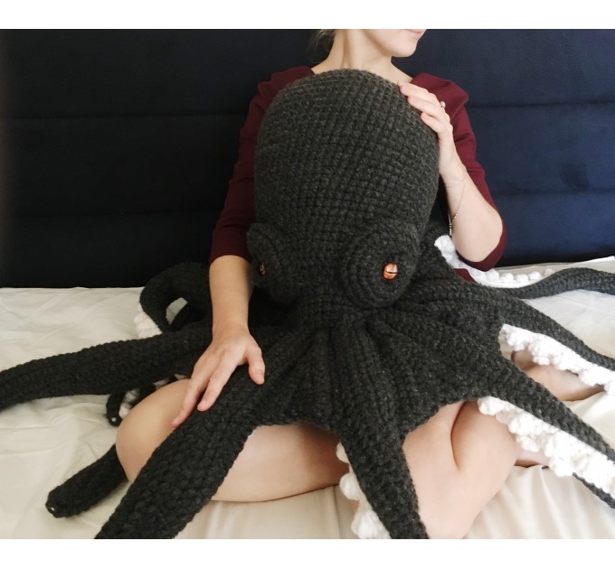 Giant stuffed octopus teal