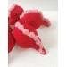 Set of crochet red dragons