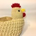 crochet hen basket