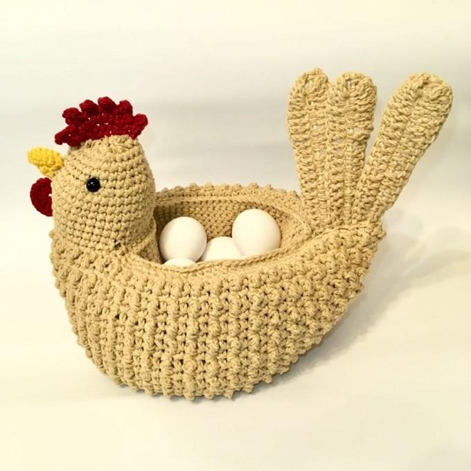 hen egg basket