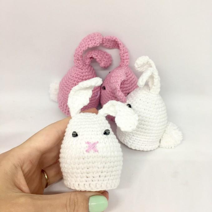 Set of 5 crocheted bunnies