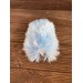 furry blue and pink caterpillar