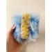 plush blue and yellow caterpillar