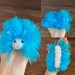 blue and white caterpillar toy