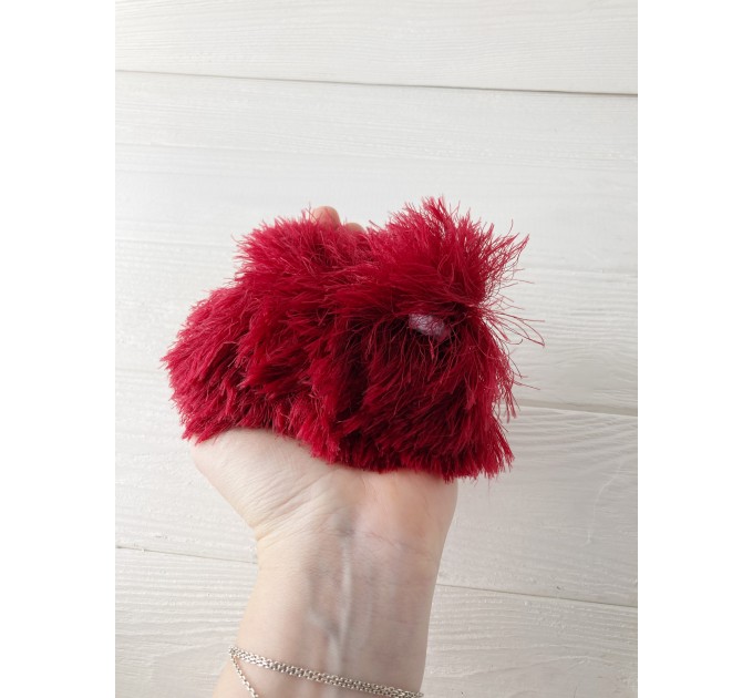 Amigurumi red and pink caterpillar