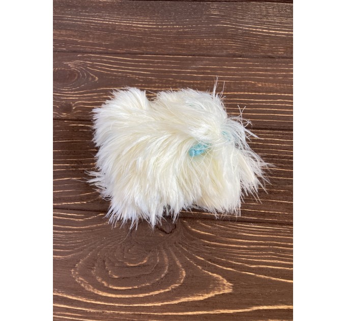 Amigurumi white and mint caterpillar