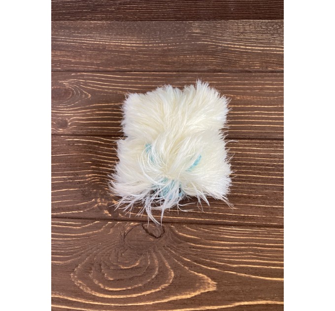 Amigurumi white and mint caterpillar