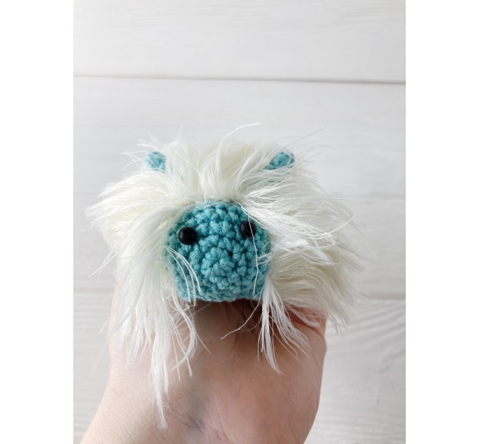 Amigurumi white and mint caterpillar