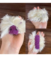 Amigurumi purple caterpillar