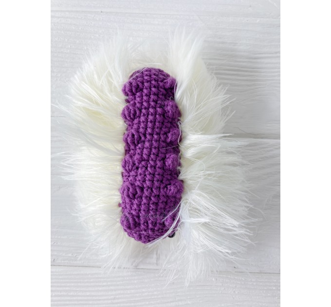 Amigurumi purple caterpillar