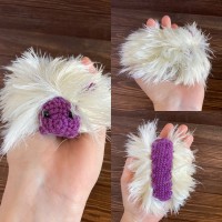 Amigurumi purple caterpillar