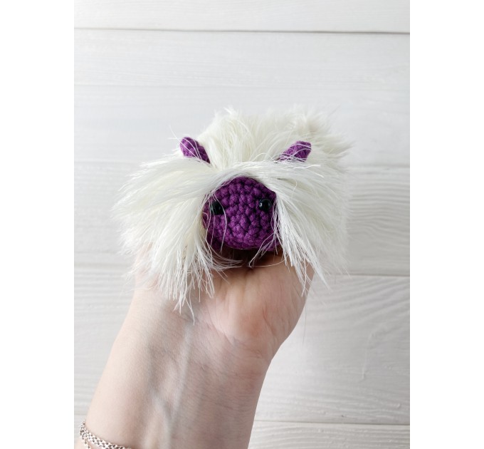 Amigurumi purple caterpillar