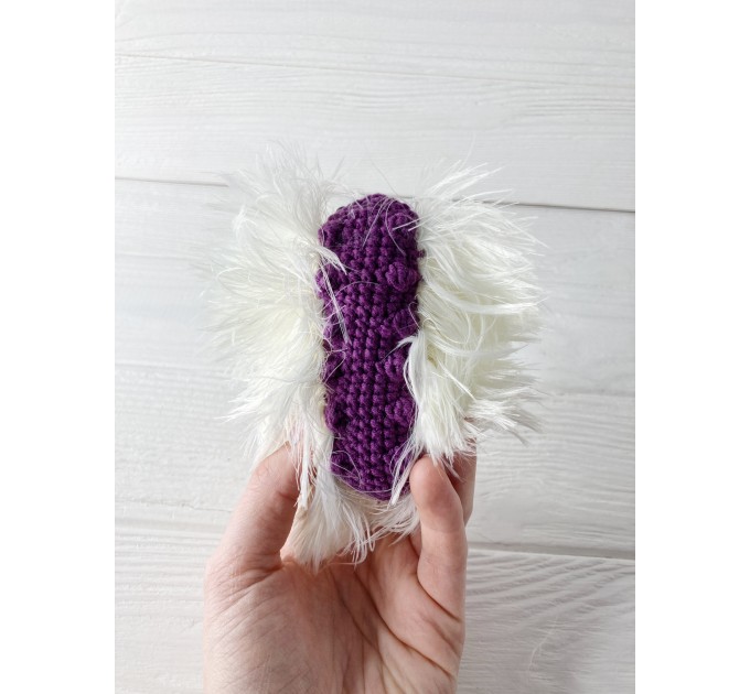 Amigurumi purple caterpillar