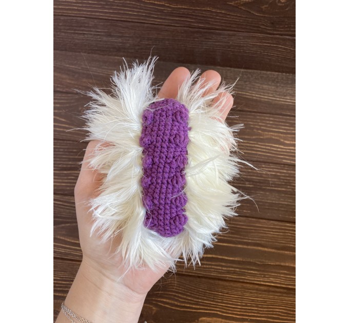 Amigurumi purple caterpillar