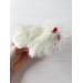 Amigurumi white and red caterpillar