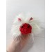 plush caterpillar red and white