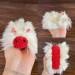red and white caterpillar toy