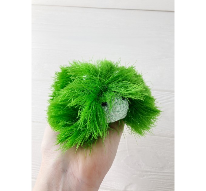 Amigurumi green caterpillar
