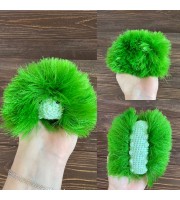 Amigurumi green caterpillar