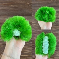 Amigurumi green caterpillar