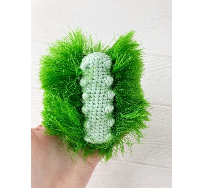 Amigurumi green caterpillar