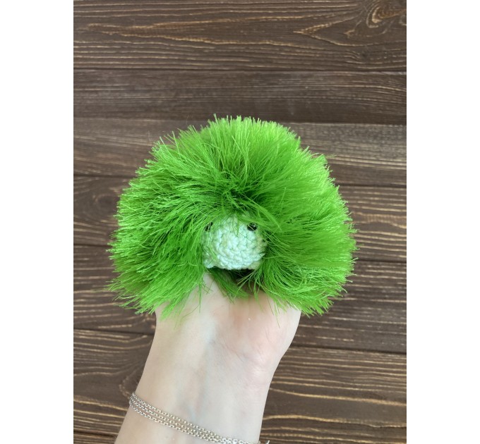 Amigurumi green caterpillar