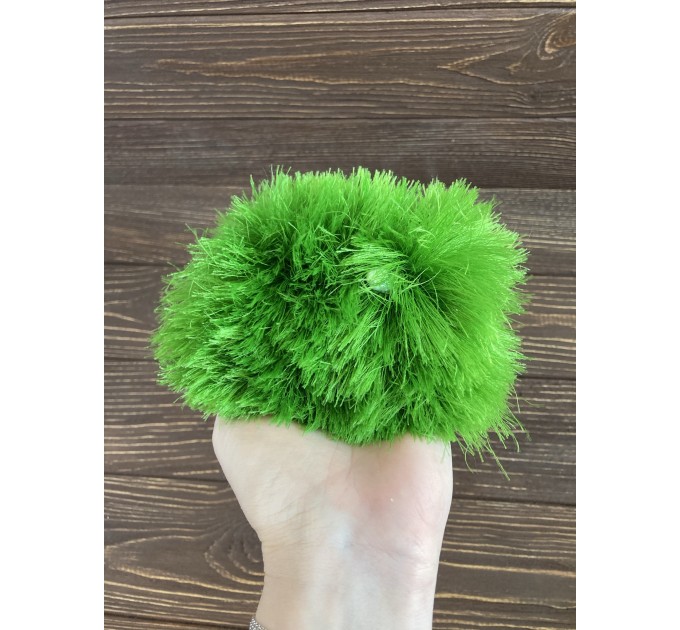 Amigurumi green caterpillar