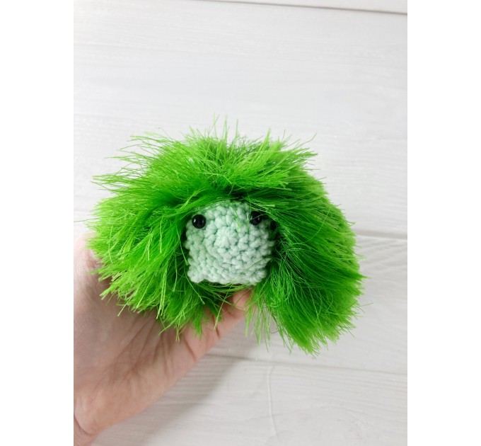 Amigurumi green caterpillar