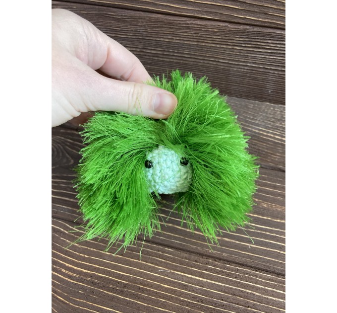 Amigurumi green caterpillar