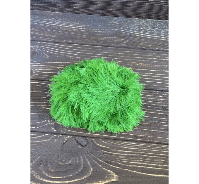 Amigurumi green caterpillar